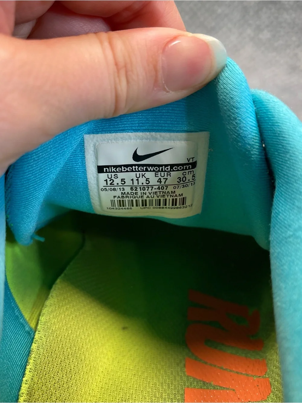 Nike Air Max 2014 Blue Running Shoes Size 12.5 Men’s